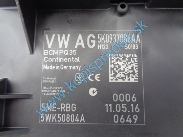 modul komfortu na vw volkswagen caddy IV, 5K0937086AA